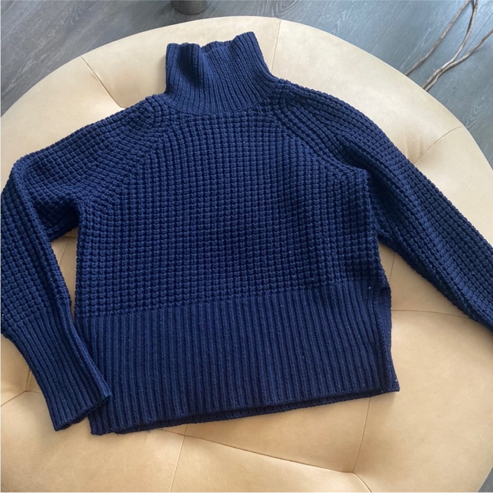 Everlane Knit Turtleneck Sweater Blue Size Small